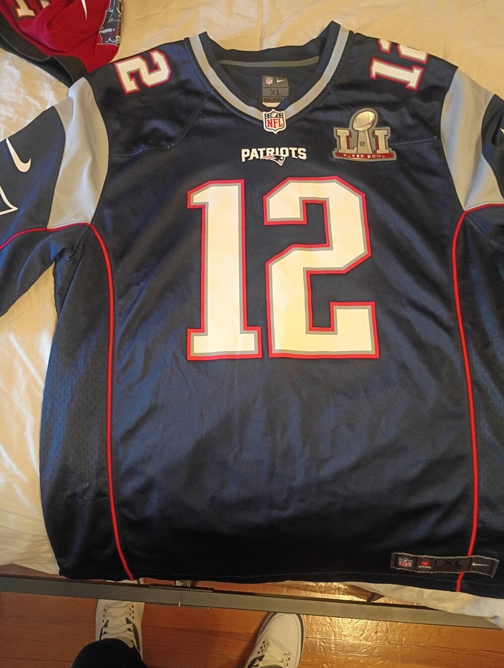 NFL Patriots Navy Blue #12 Performance Jacket